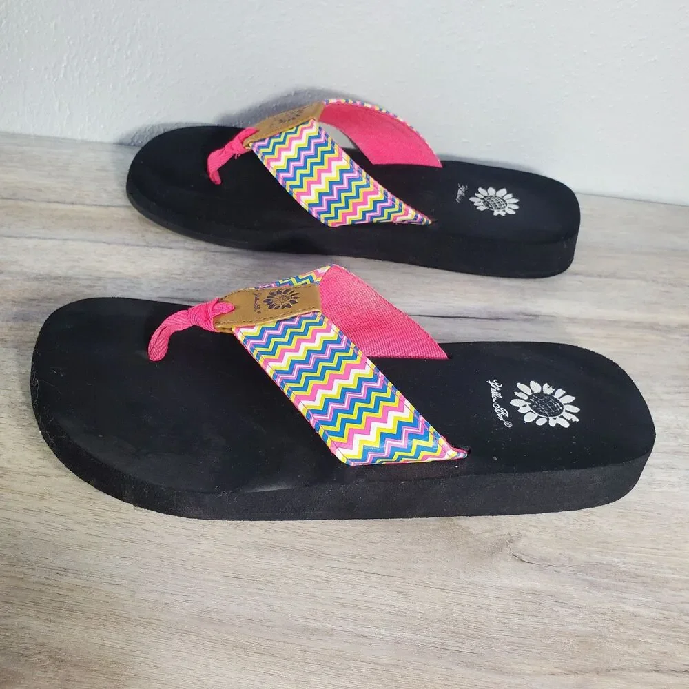 Women's Yellow Box Mellow Mat 8.5 Sandal Flip Flop Summer Beach Shoes - Picture 8 of 12